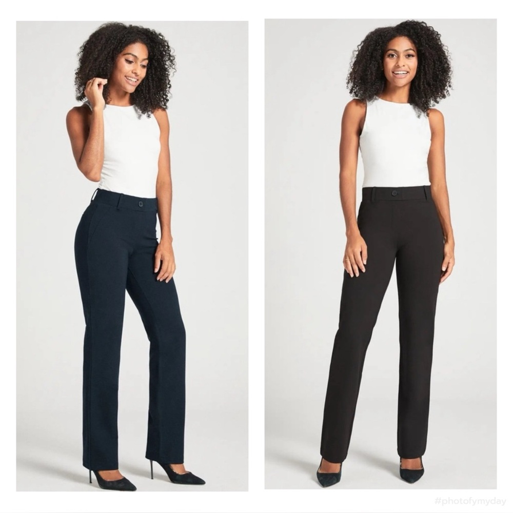 Betabrand Classic Dress Pant Yoga Pant Straight Leg Bundle Size Small Petite